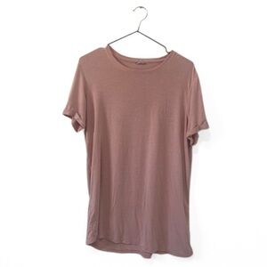 Kit and Ace Pink/Salmon Crew-Neck Soft Relaxed Fit T-Shirt Size Medium